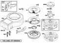 Blower HsgFlywheelsScreens Diagram and Parts List for 28C702-0015-01  Briggs and Stratton Engine
